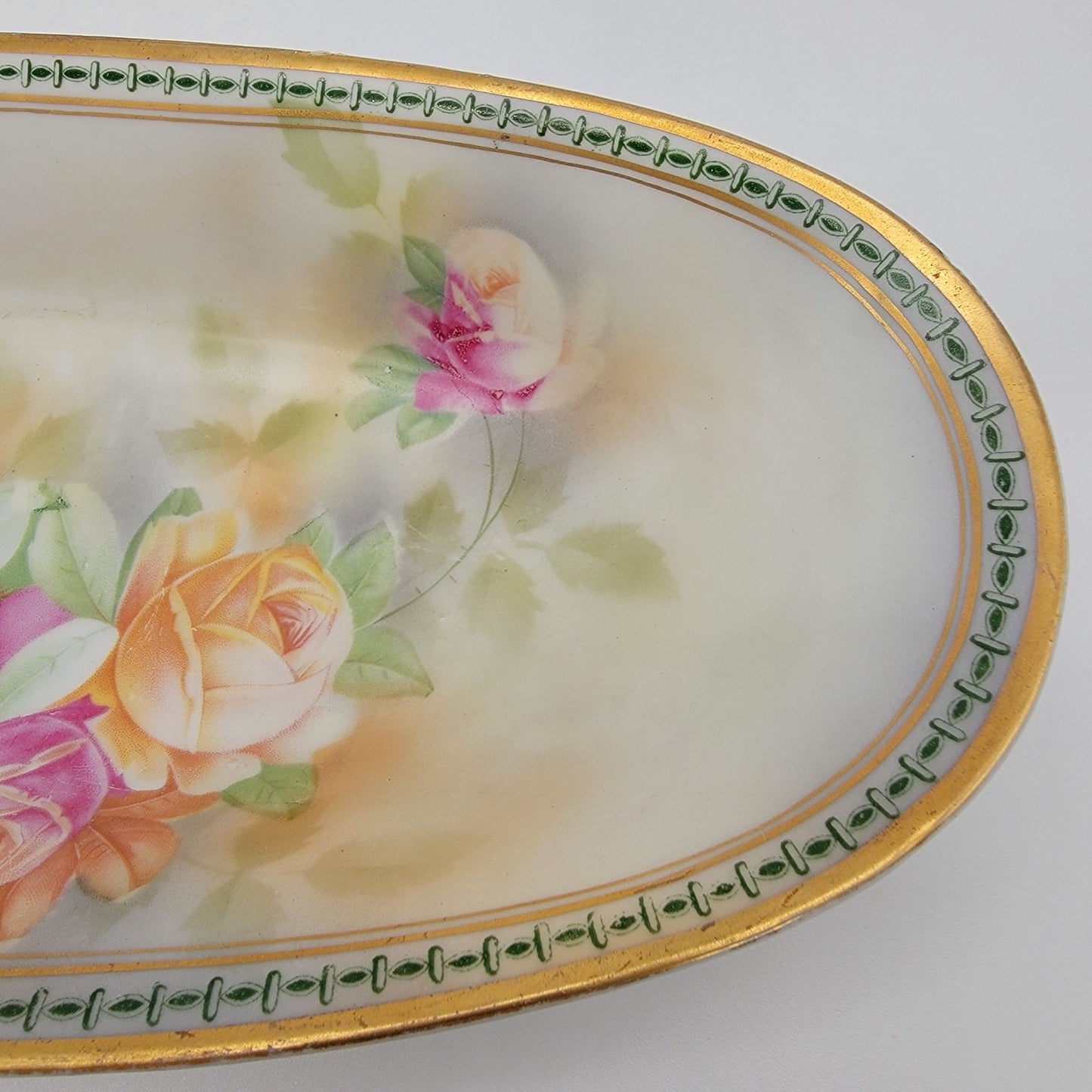 Antique Bavarian Johann Seltmann Porcelain Celery Dish