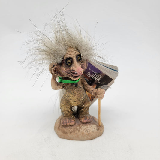Vintage Ny Form Handmade Norwegian Troll Figurine Collectible