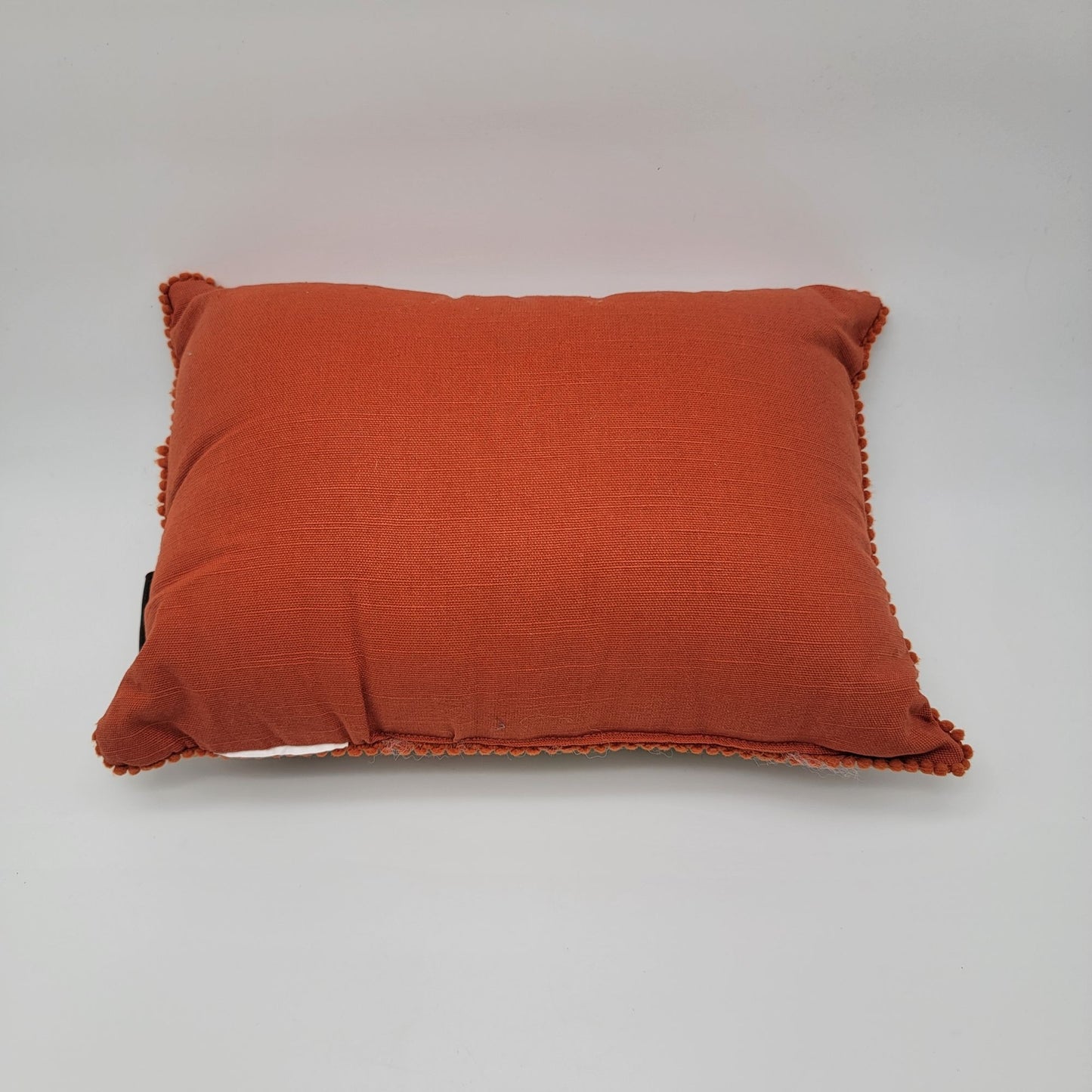 Autumn Blessings Beaded Embroidered Throw Pillow Pumpkin & Mushrooms