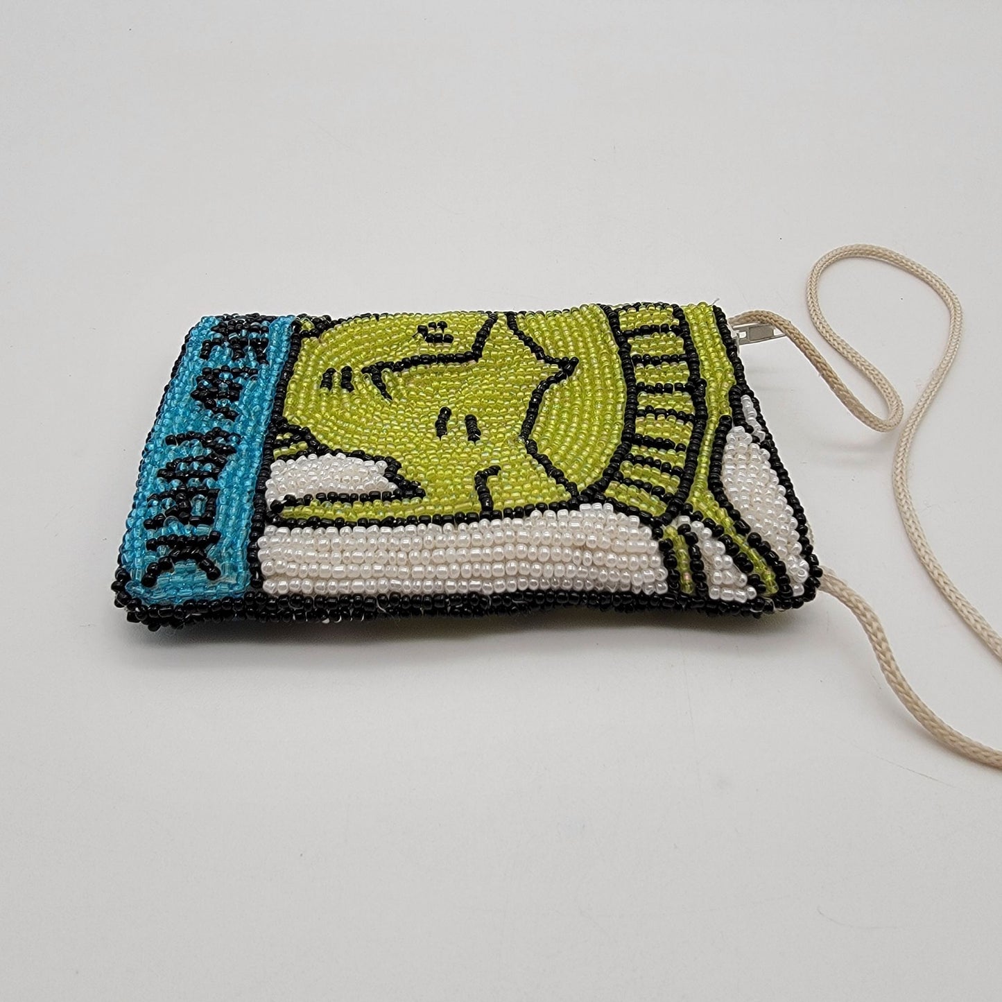 Beaded Lady Liberty New York Small Coin Purse Evening Bag With Strap