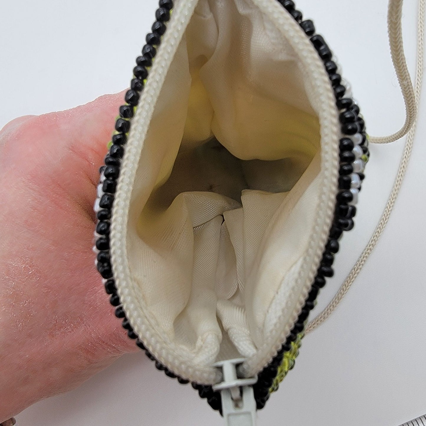 Beaded Lady Liberty New York Small Coin Purse Evening Bag With Strap