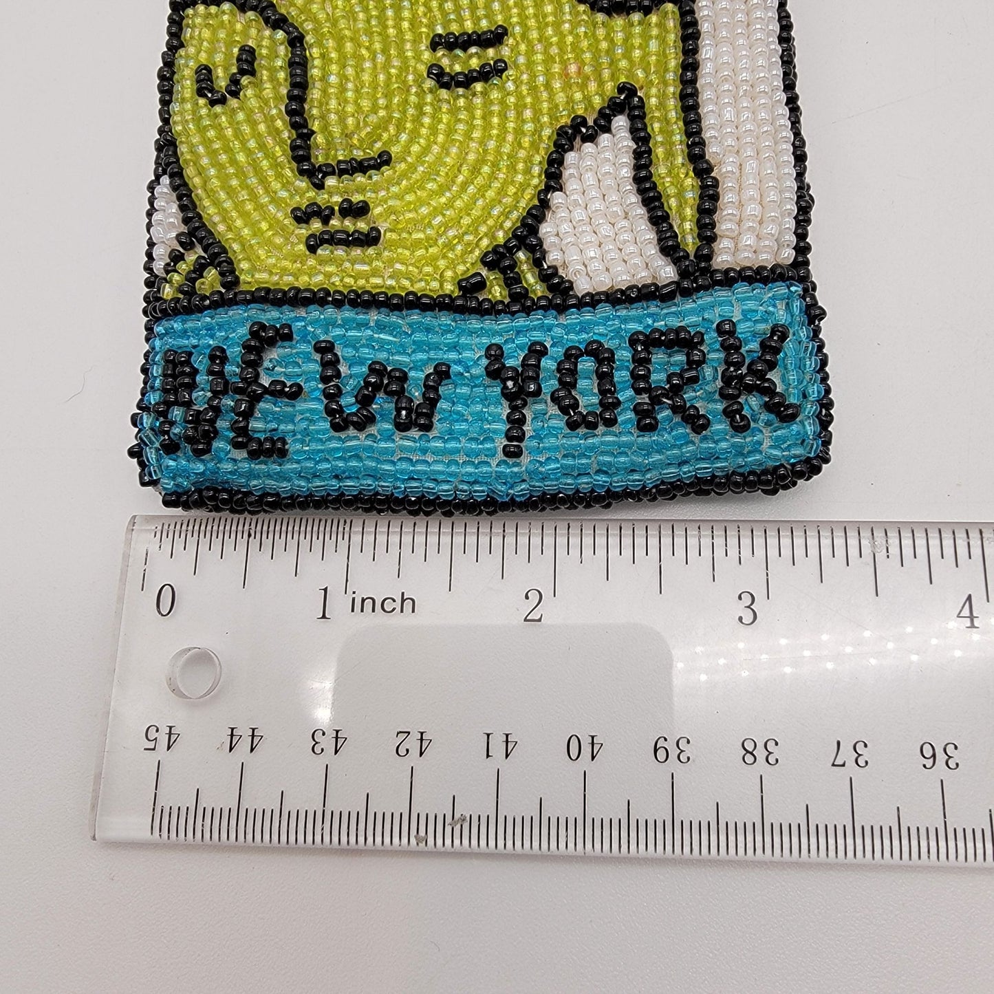 Beaded Lady Liberty New York Small Coin Purse Evening Bag With Strap