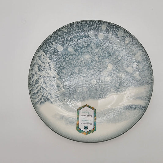 Intesa Turkish Porcelain Winter Scene Plate - NEW