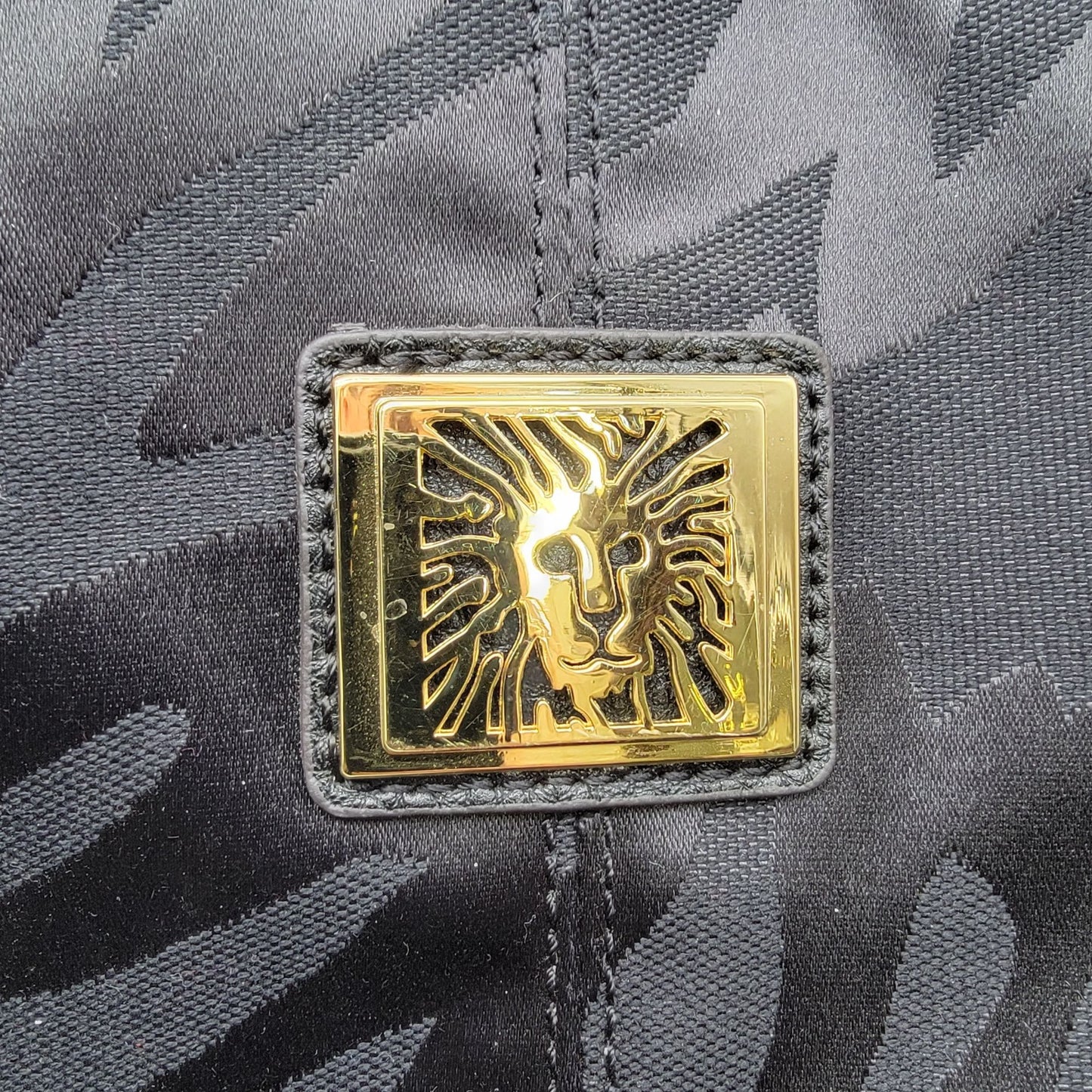 Anne Klein Black Zebra Print Satchel Tote Handbag