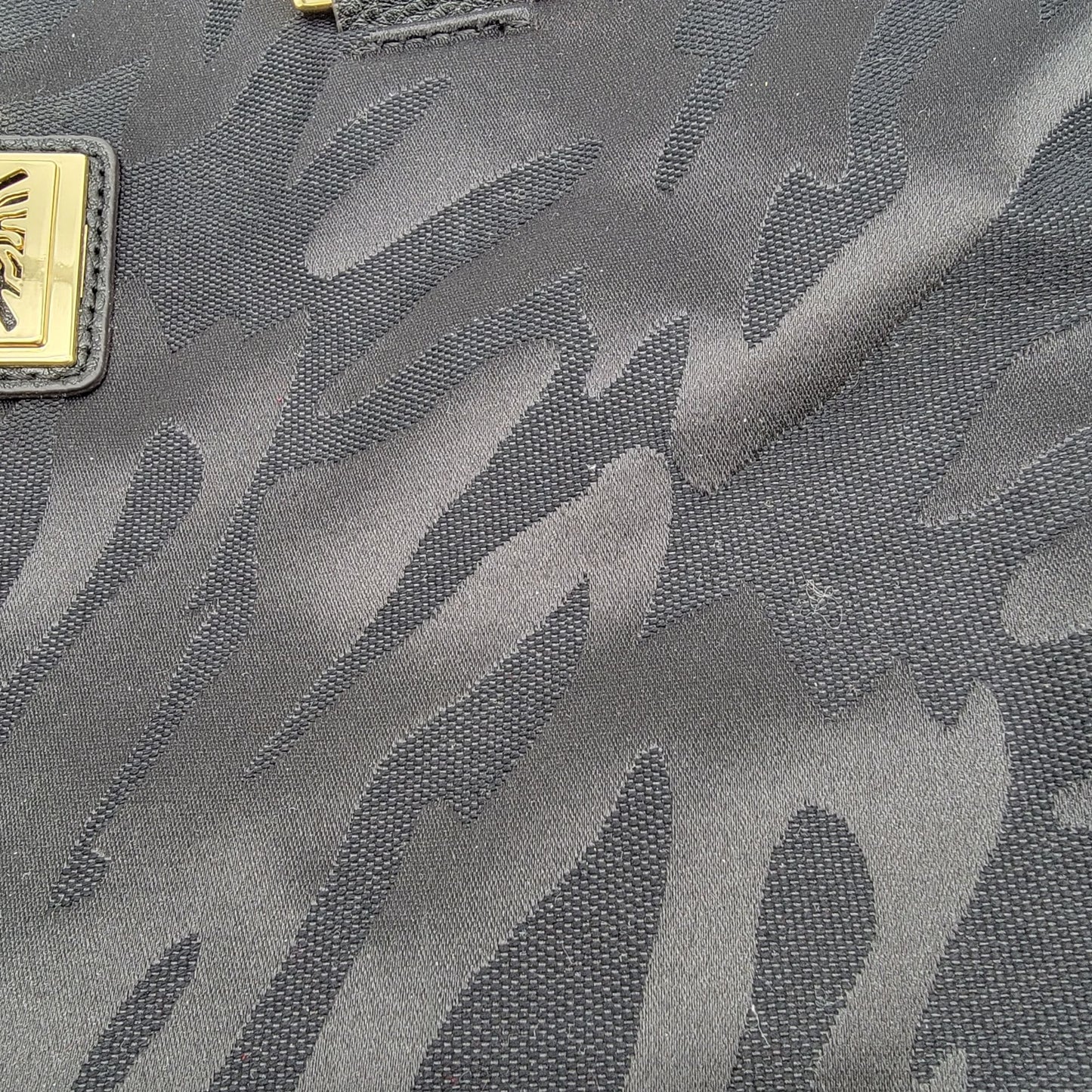 Anne Klein Black Zebra Print Satchel Tote Handbag