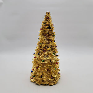 Vintage 1994 Enesco Gold Christmas Tree