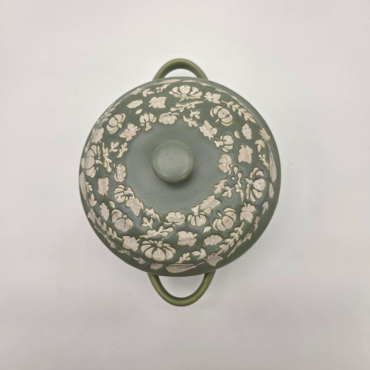 Global Designs Connections Small Green Baking Dish Pumpkins