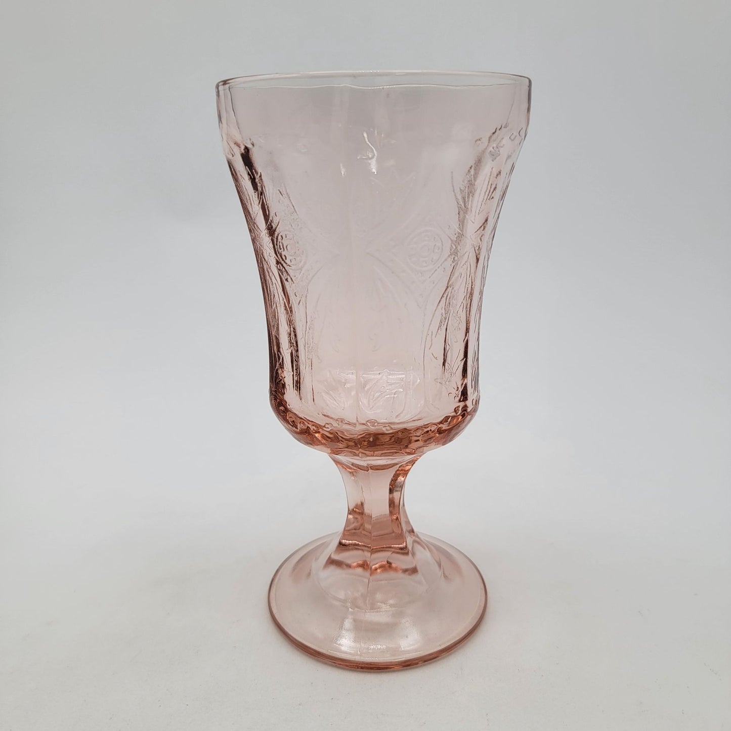 Vintage Indiana Glass Madrid Pink Depression Glass Goblet