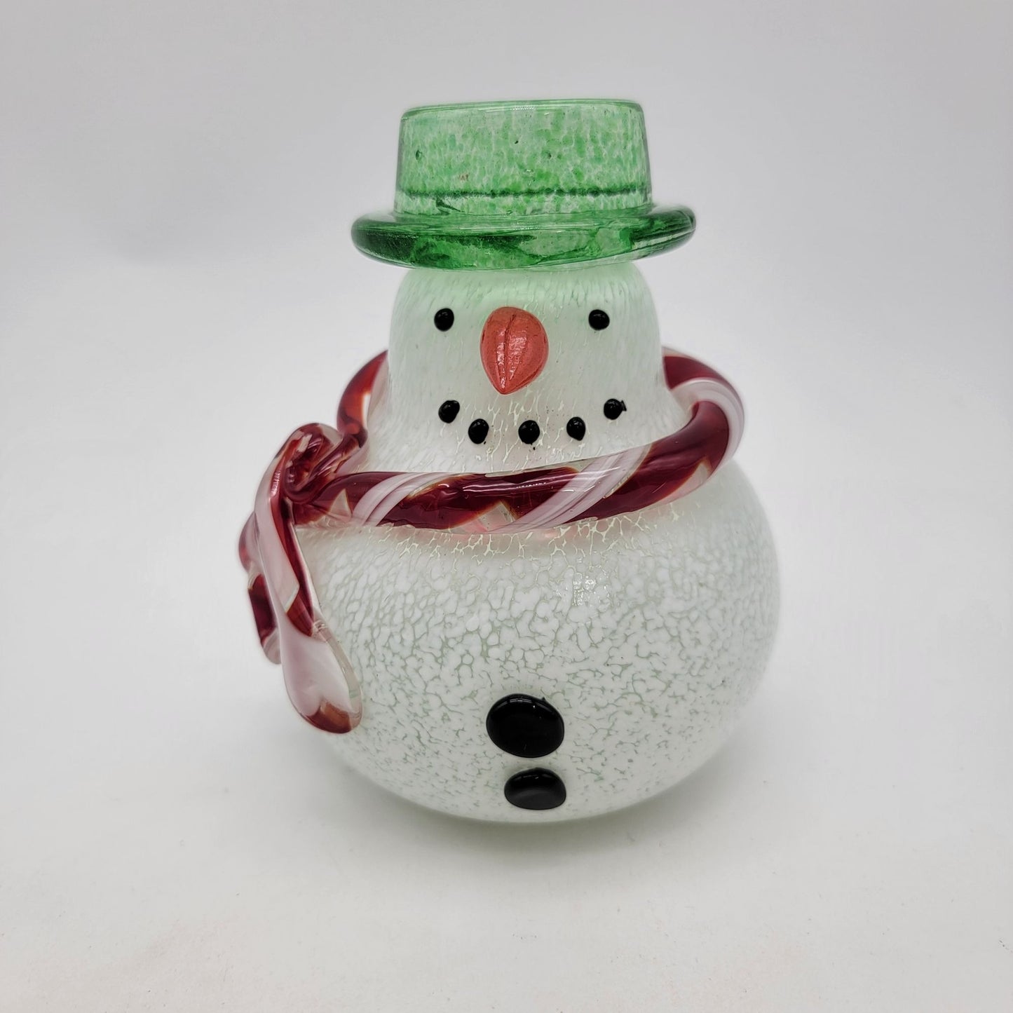 Art Glass Snowman Sculpture