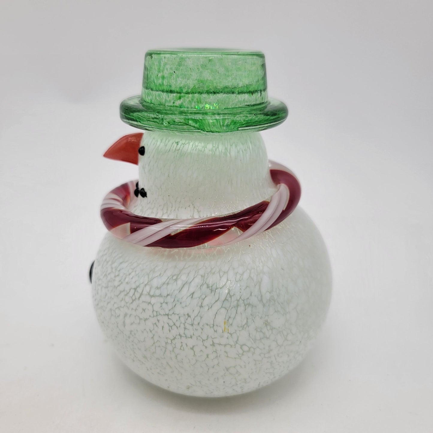 Art Glass Snowman Sculpture