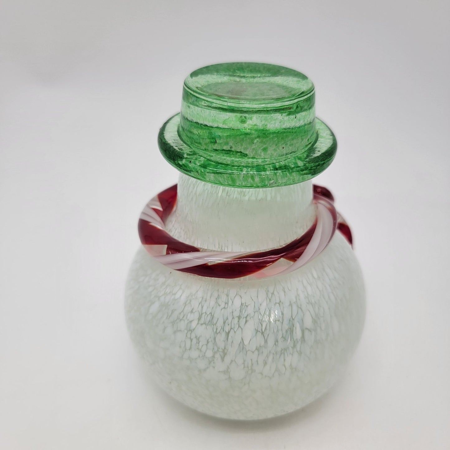 Art Glass Snowman Sculpture