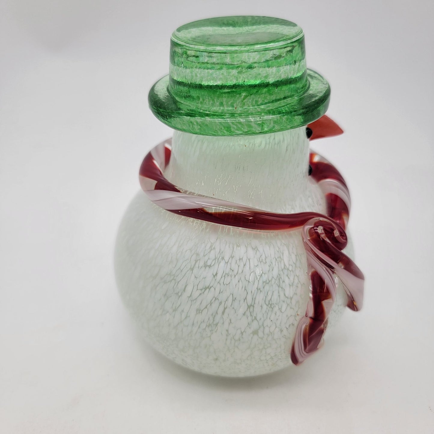 Art Glass Snowman Sculpture