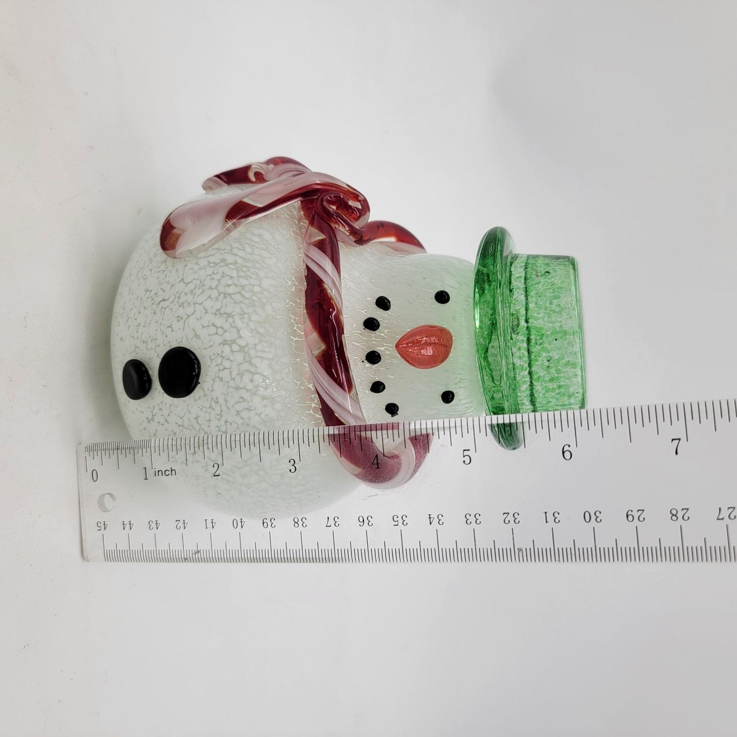 Art Glass Snowman Sculpture