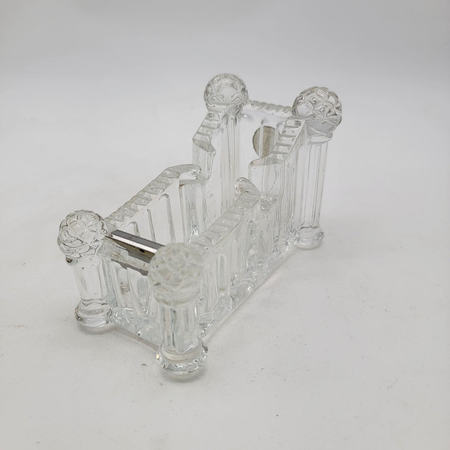 Vintage Crystal Clear Lead Crystal Tape Dispenser