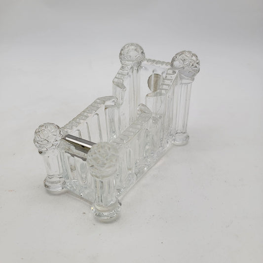 Vintage Crystal Clear Lead Crystal Tape Dispenser