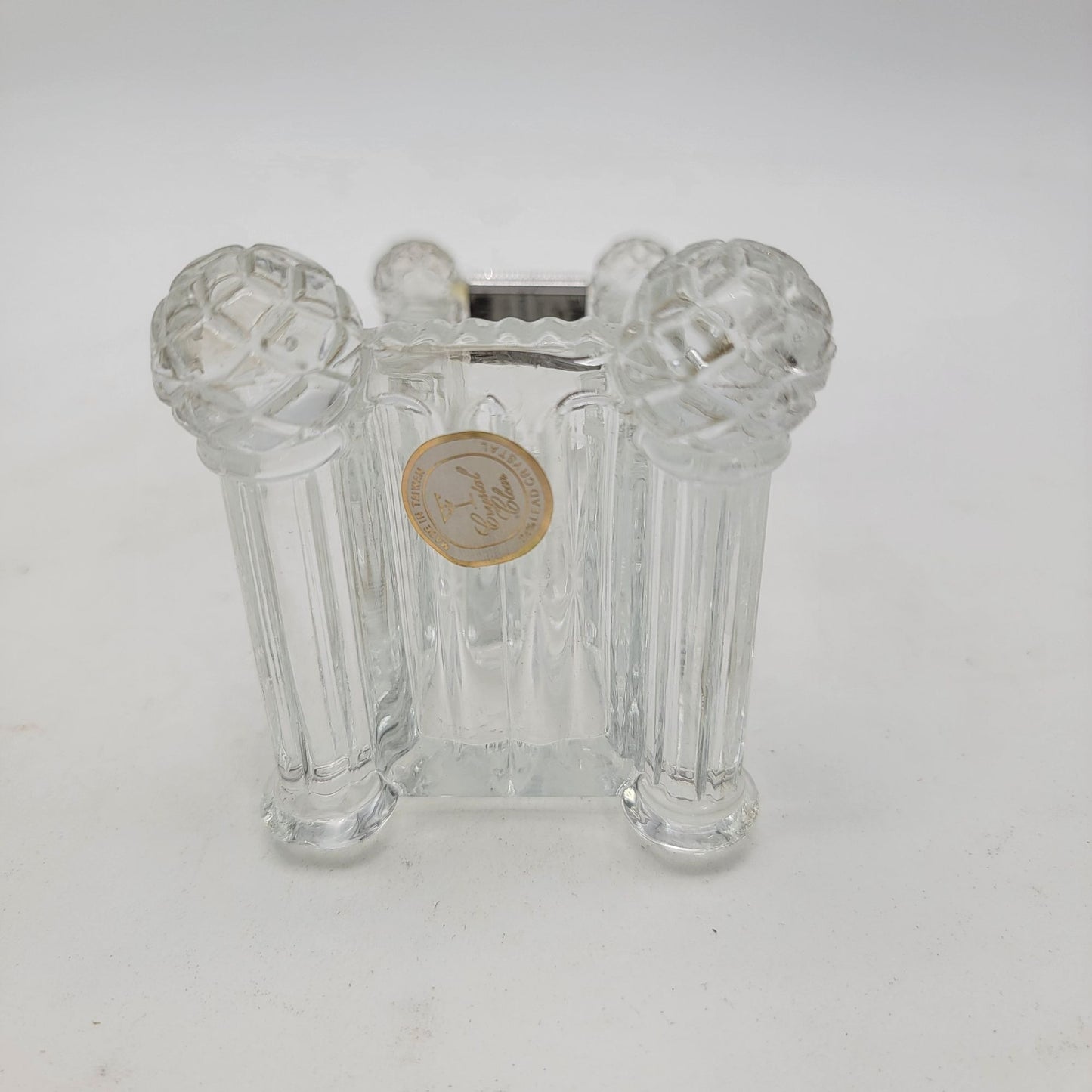 Vintage Crystal Clear Lead Crystal Tape Dispenser