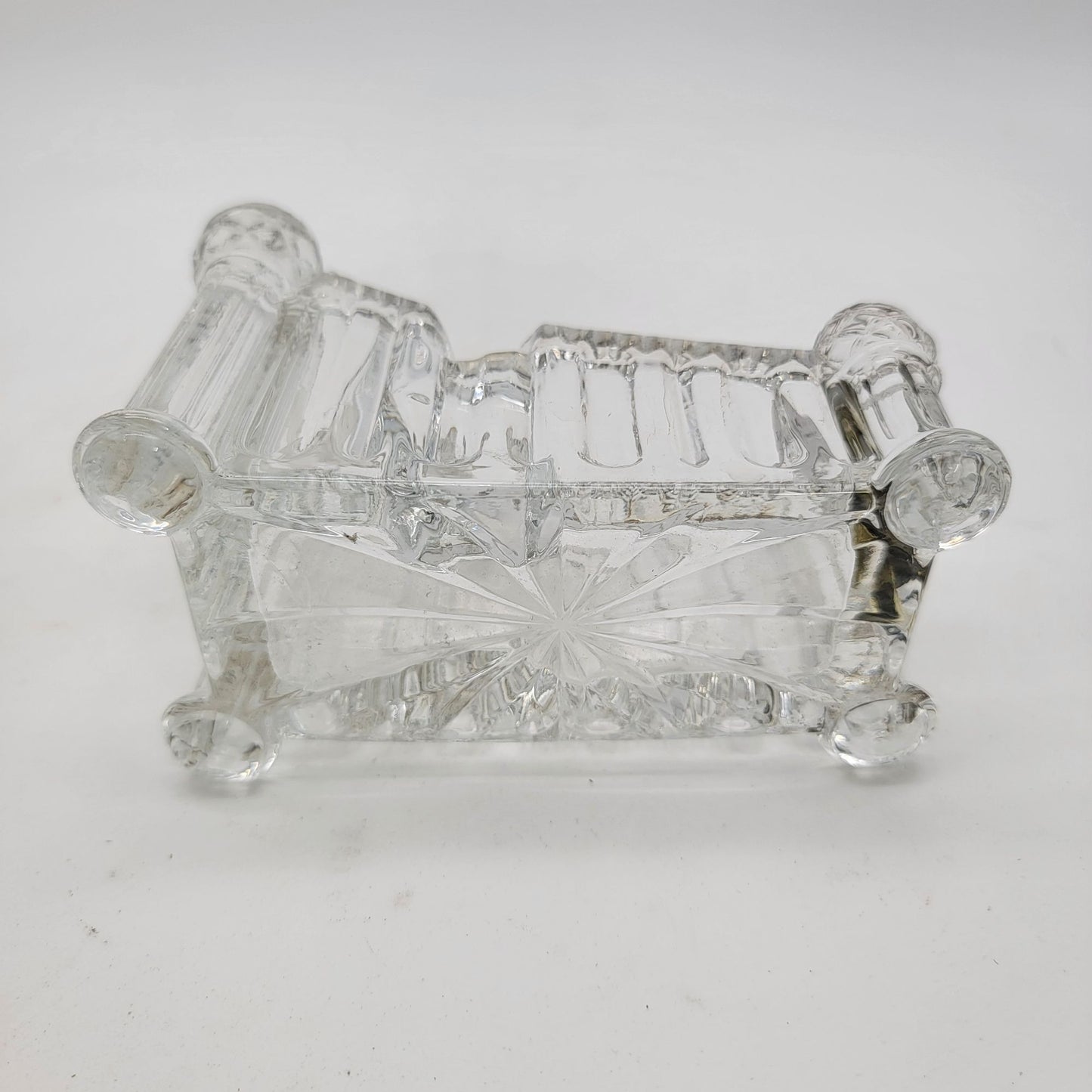 Vintage Crystal Clear Lead Crystal Tape Dispenser