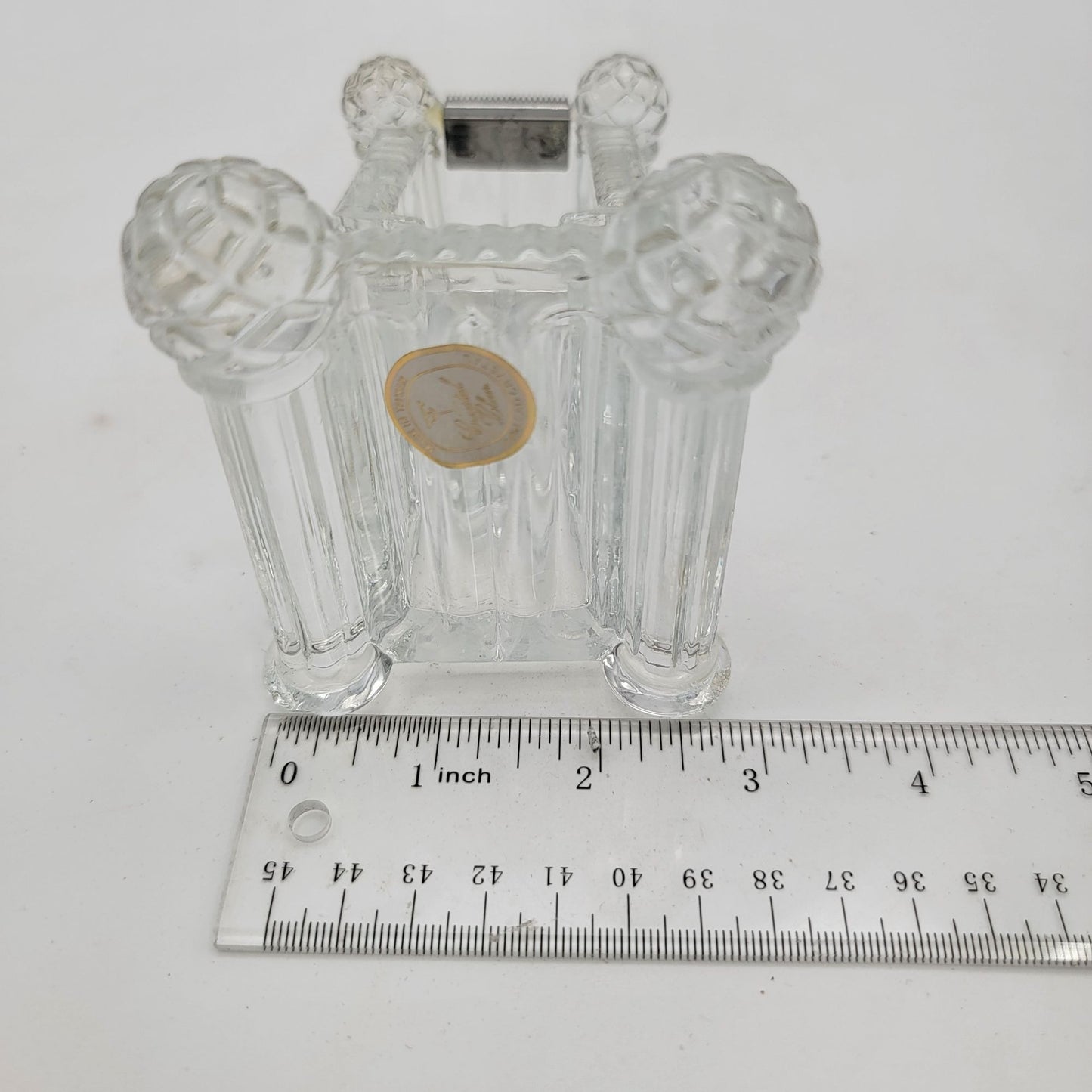 Vintage Crystal Clear Lead Crystal Tape Dispenser