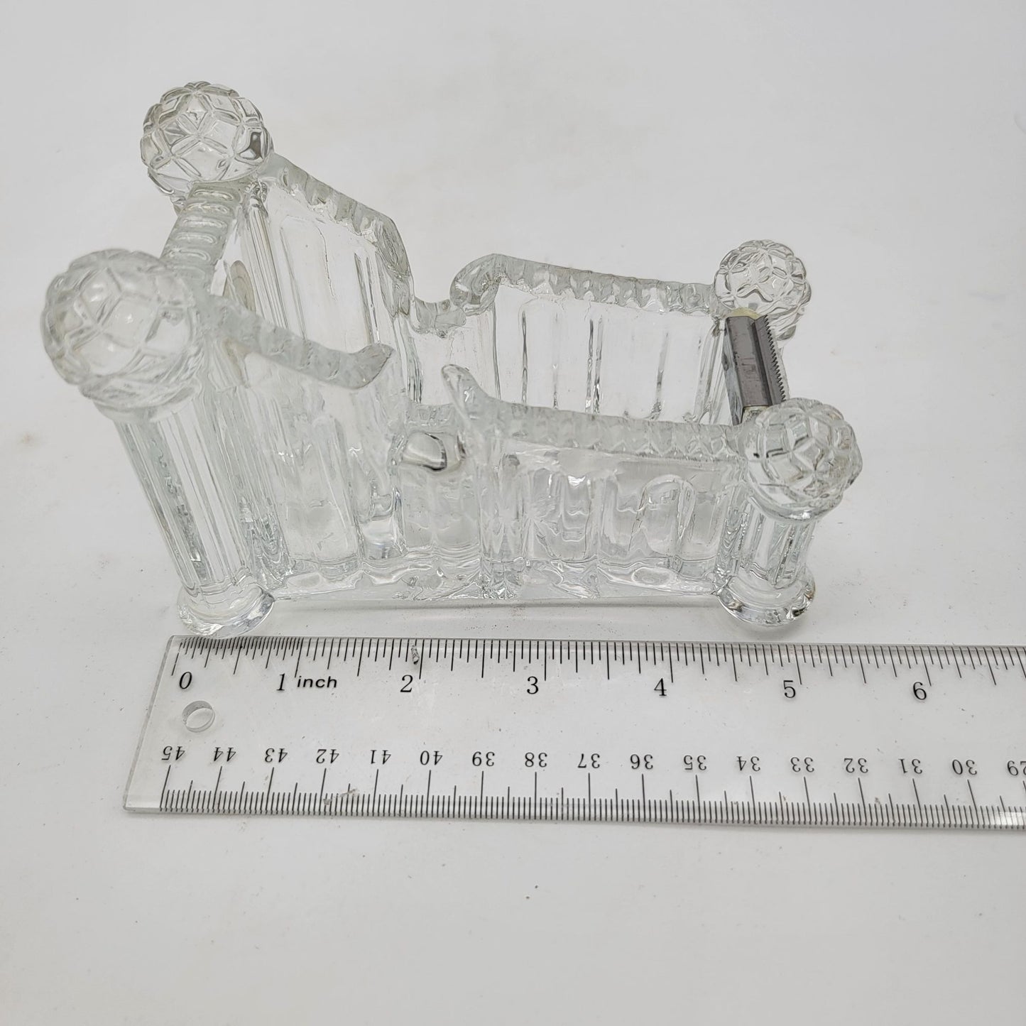 Vintage Crystal Clear Lead Crystal Tape Dispenser