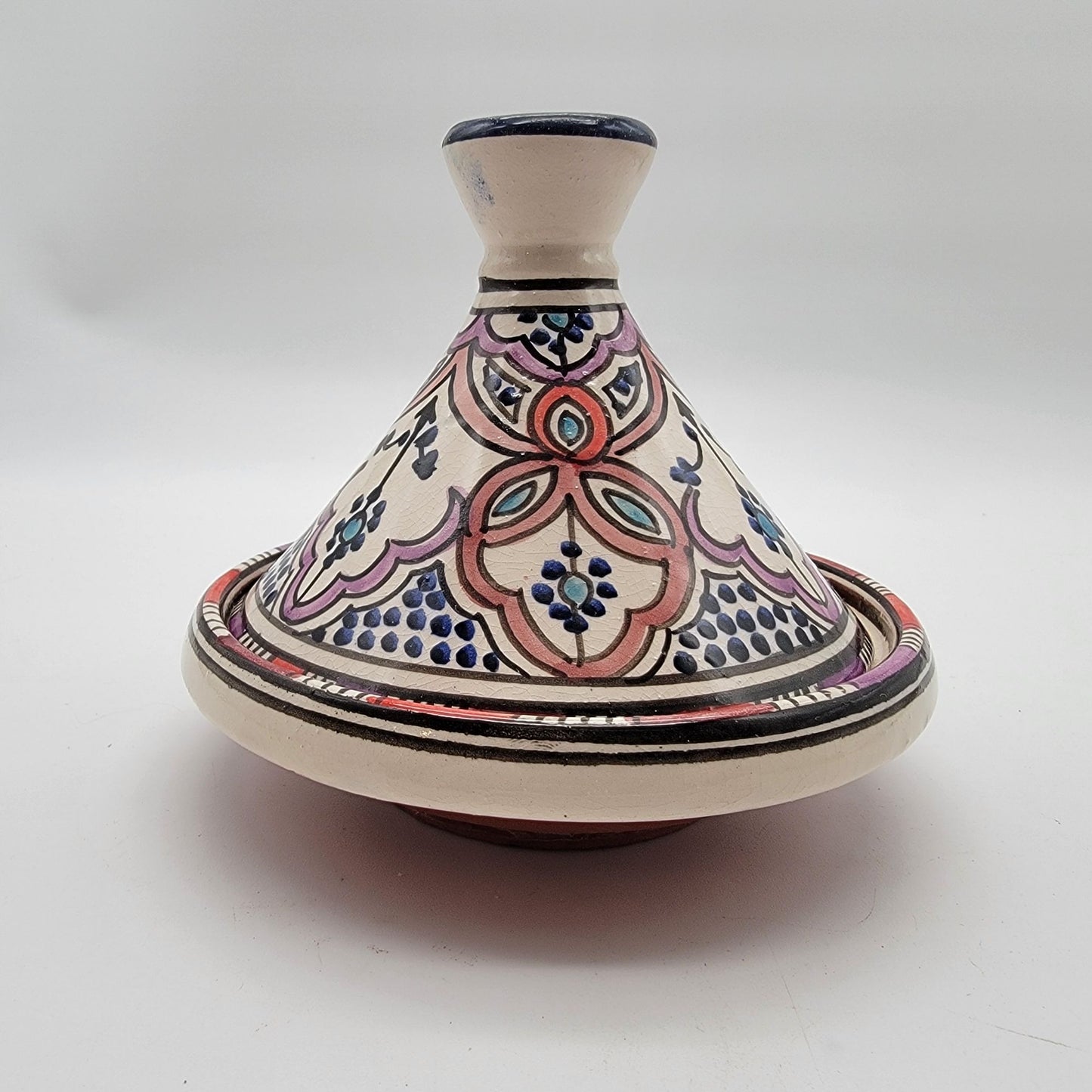 Vintage Safi Moroccan Pottery Moulay Ahmed Serghini Tagine Serving Vessel
