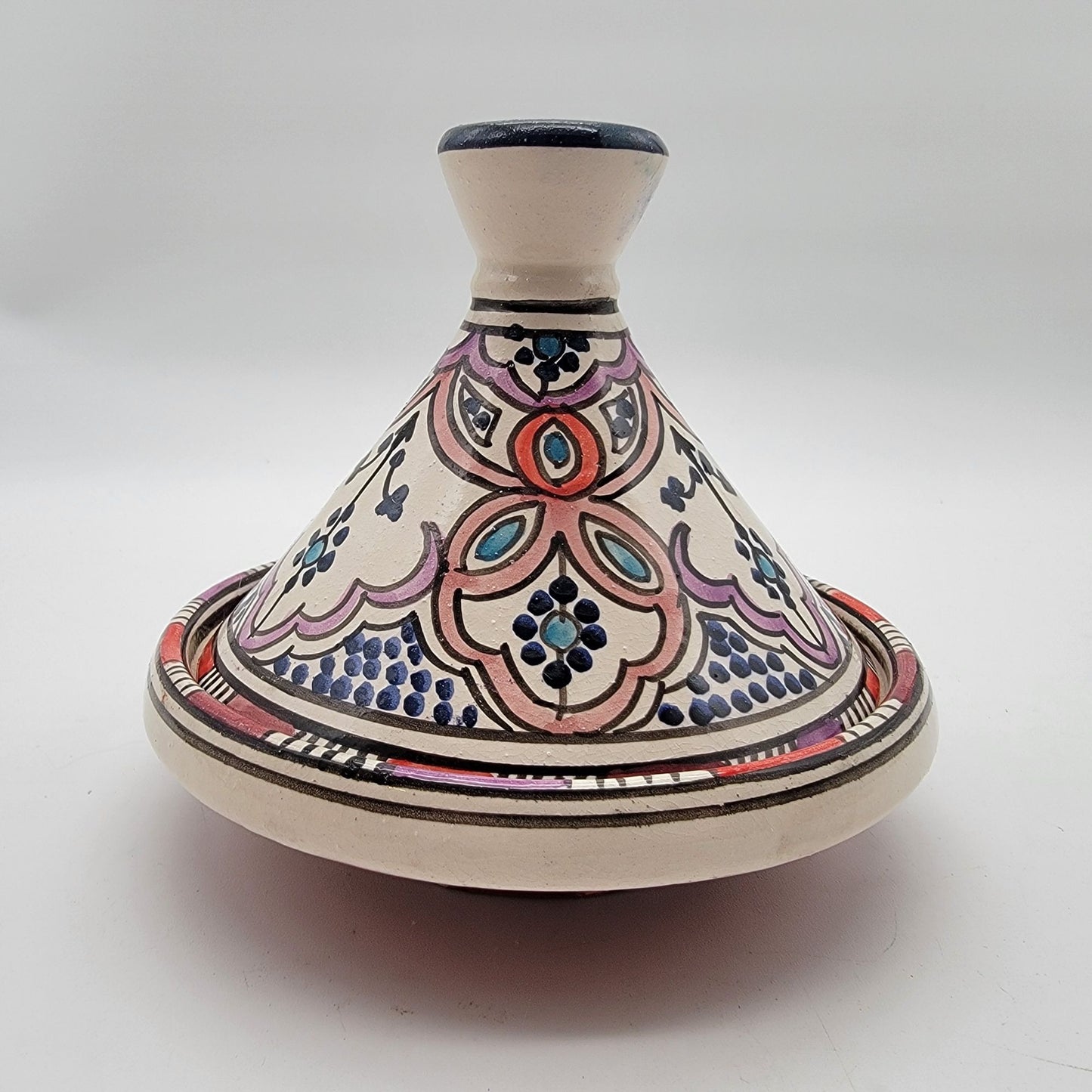 Vintage Safi Moroccan Pottery Moulay Ahmed Serghini Tagine Serving Vessel