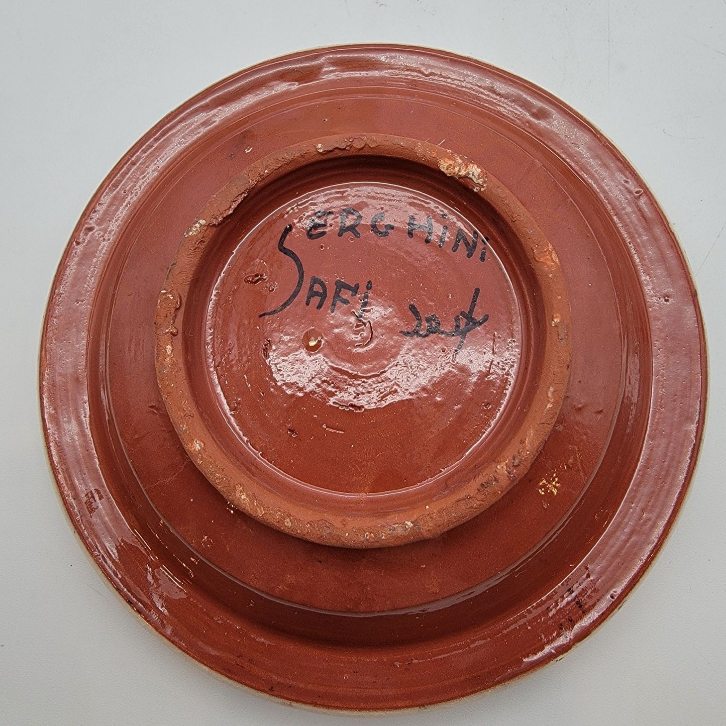 Vintage Safi Moroccan Pottery Moulay Ahmed Serghini Tagine Serving Vessel