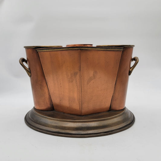 Global Views Art Deco Revival Copper & Brass Multi-Bottle Wine Chiller