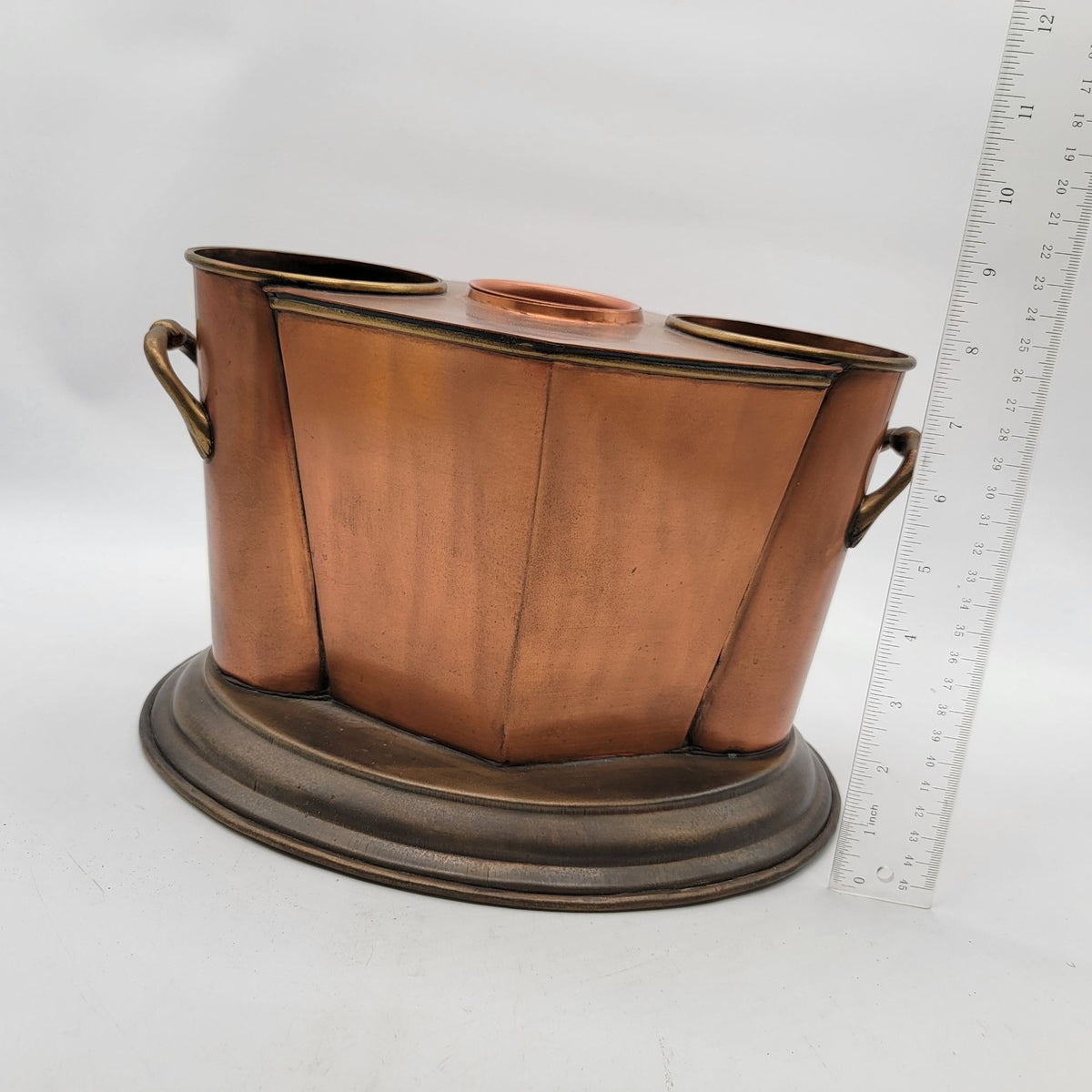 Global Views Art Deco Revival Copper & Brass Multi-Bottle Wine Chiller