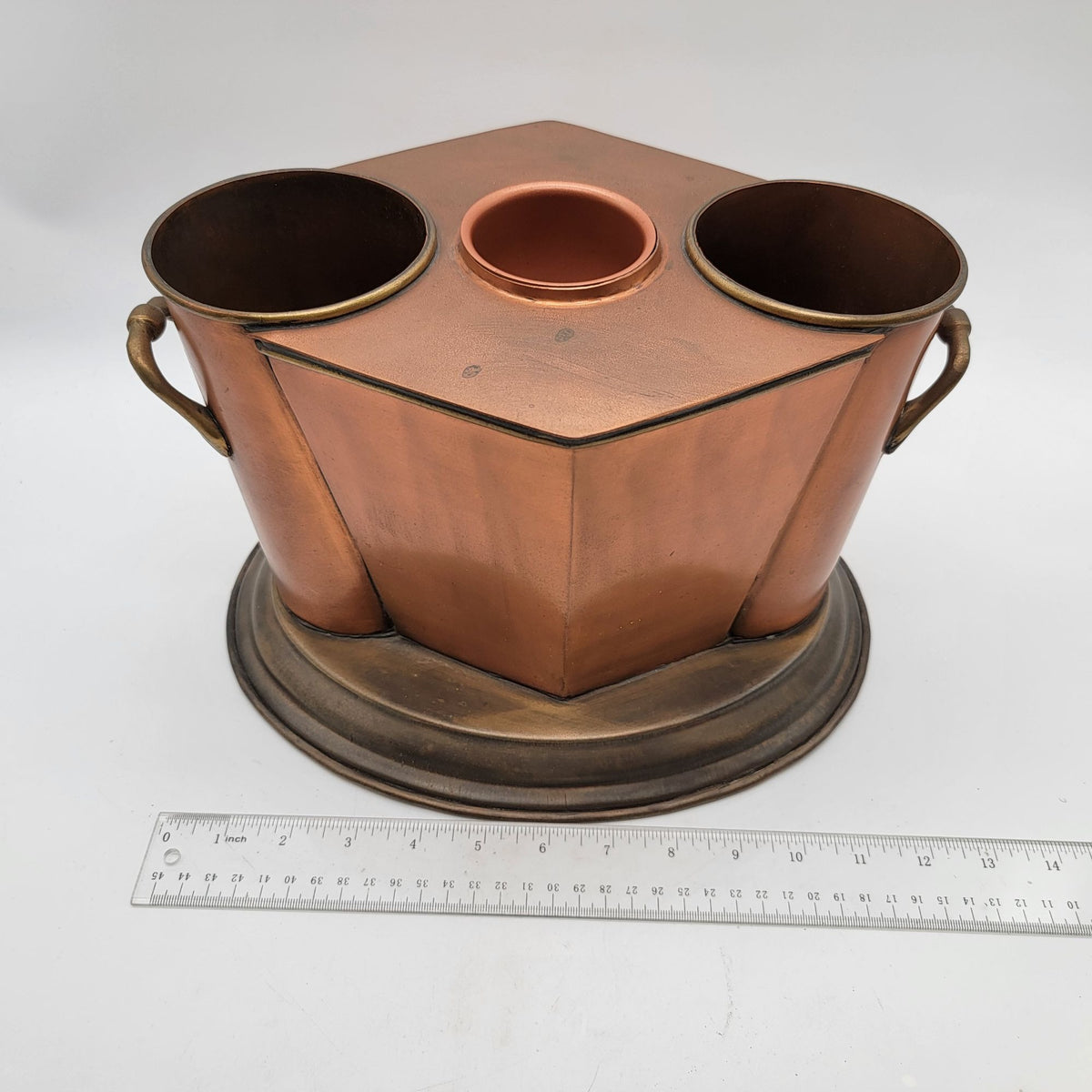 Global Views Art Deco Revival Copper & Brass Multi-Bottle Wine Chiller