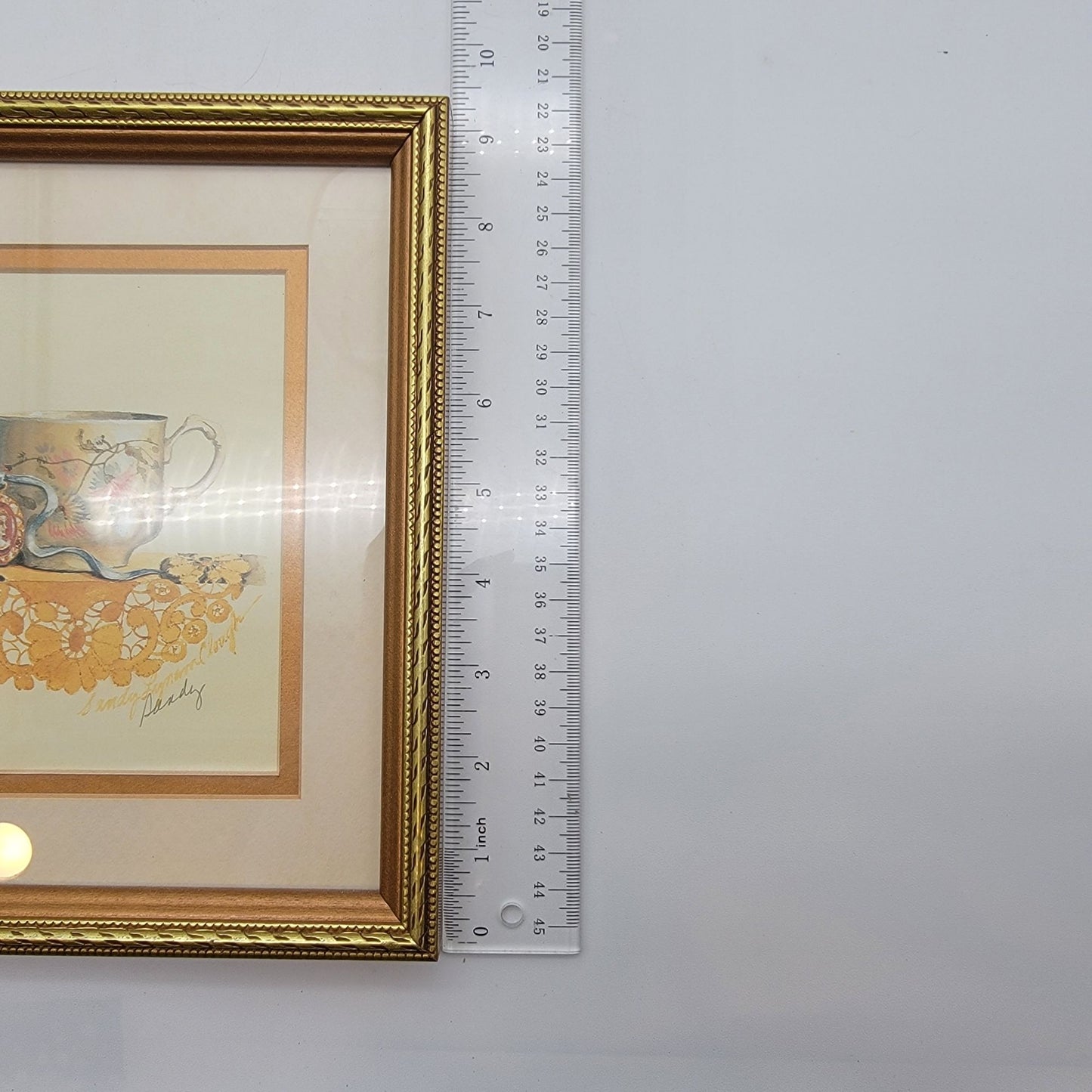 Set Of 5 Sandy Lynam Clough Prints Teacup Designs Hand Signed