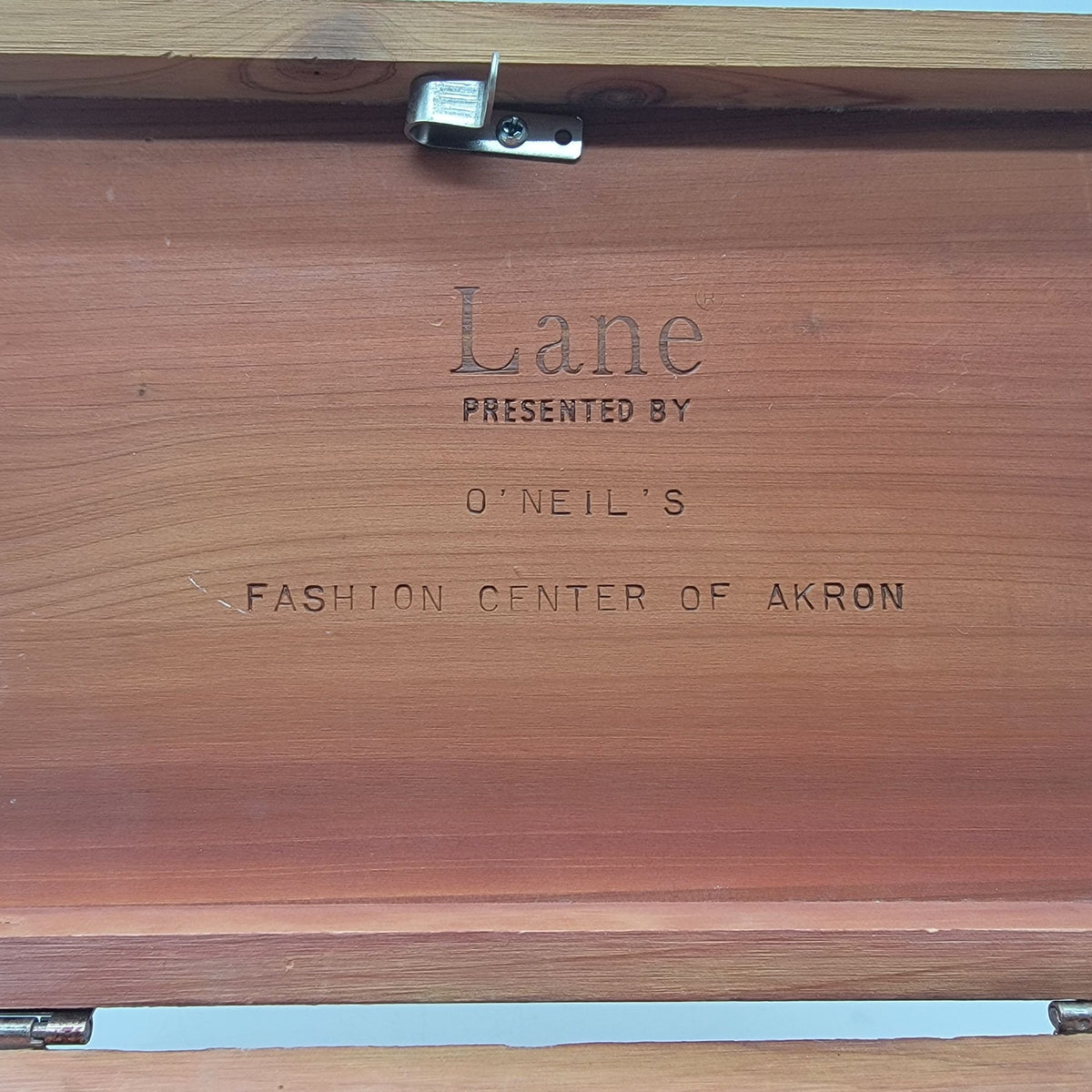 Vintage Lane Salesman Sample Cedar Chest Keepsake Box O'Neils Akron