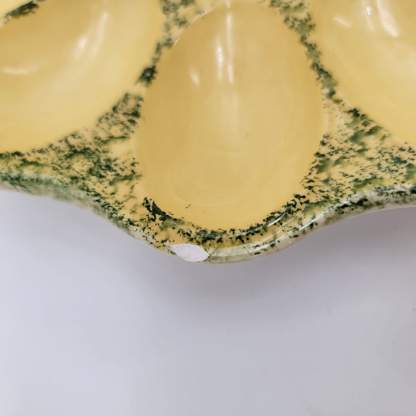 Vintage Heuer Deviled Egg Platter With Rooster Motif - 12 Egg Slots