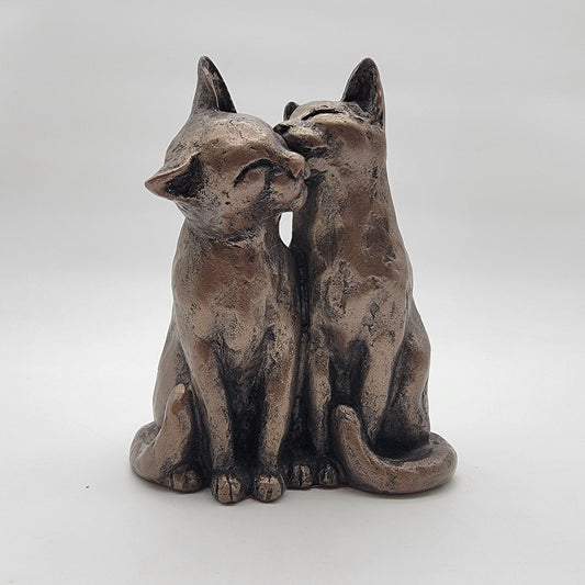 Paul Jenkins Frith Sculpture Yum Yum & Friend Cold Cast Bronze Cat Sculpture