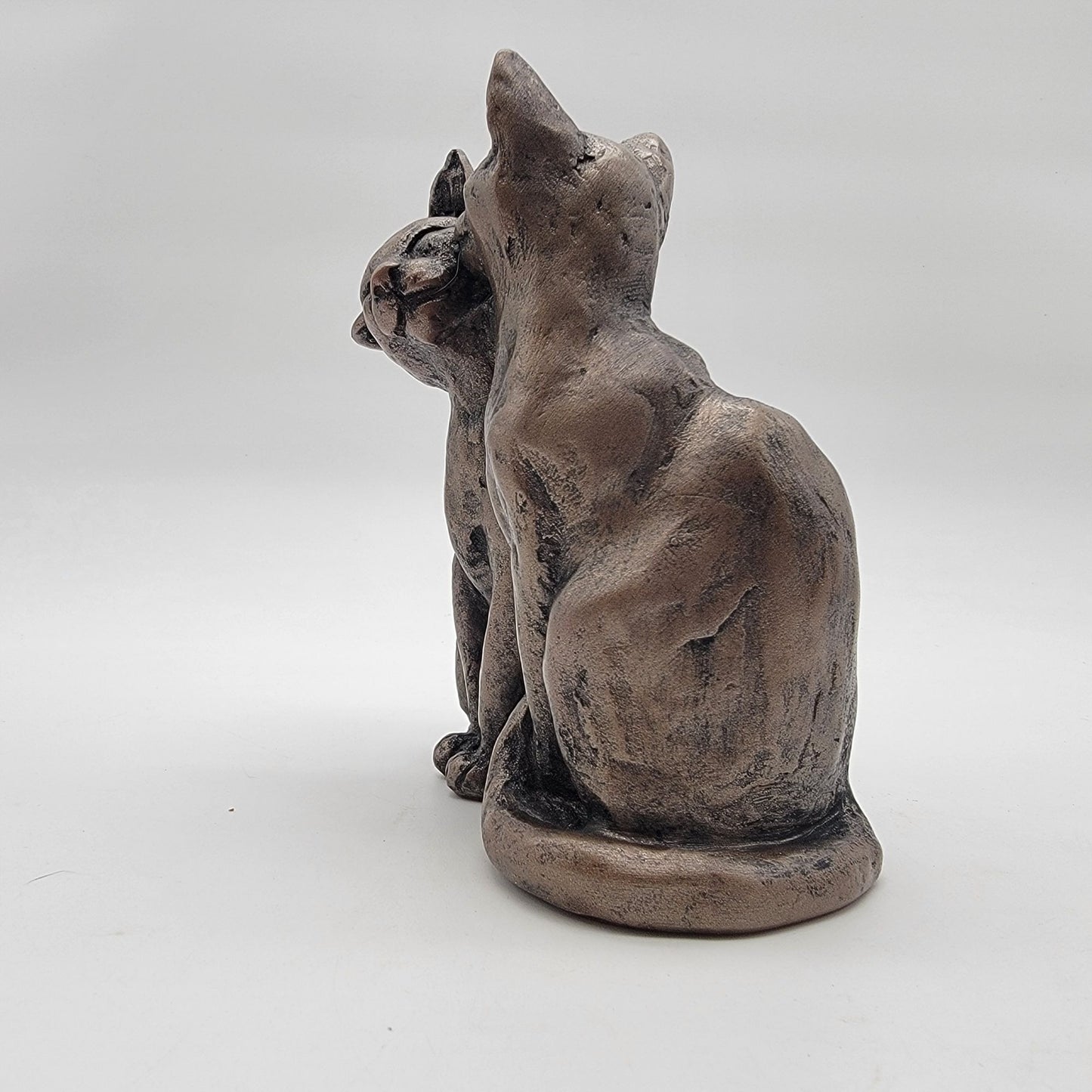 Paul Jenkins Frith Sculpture Yum Yum & Friend Cold Cast Bronze Cat Sculpture