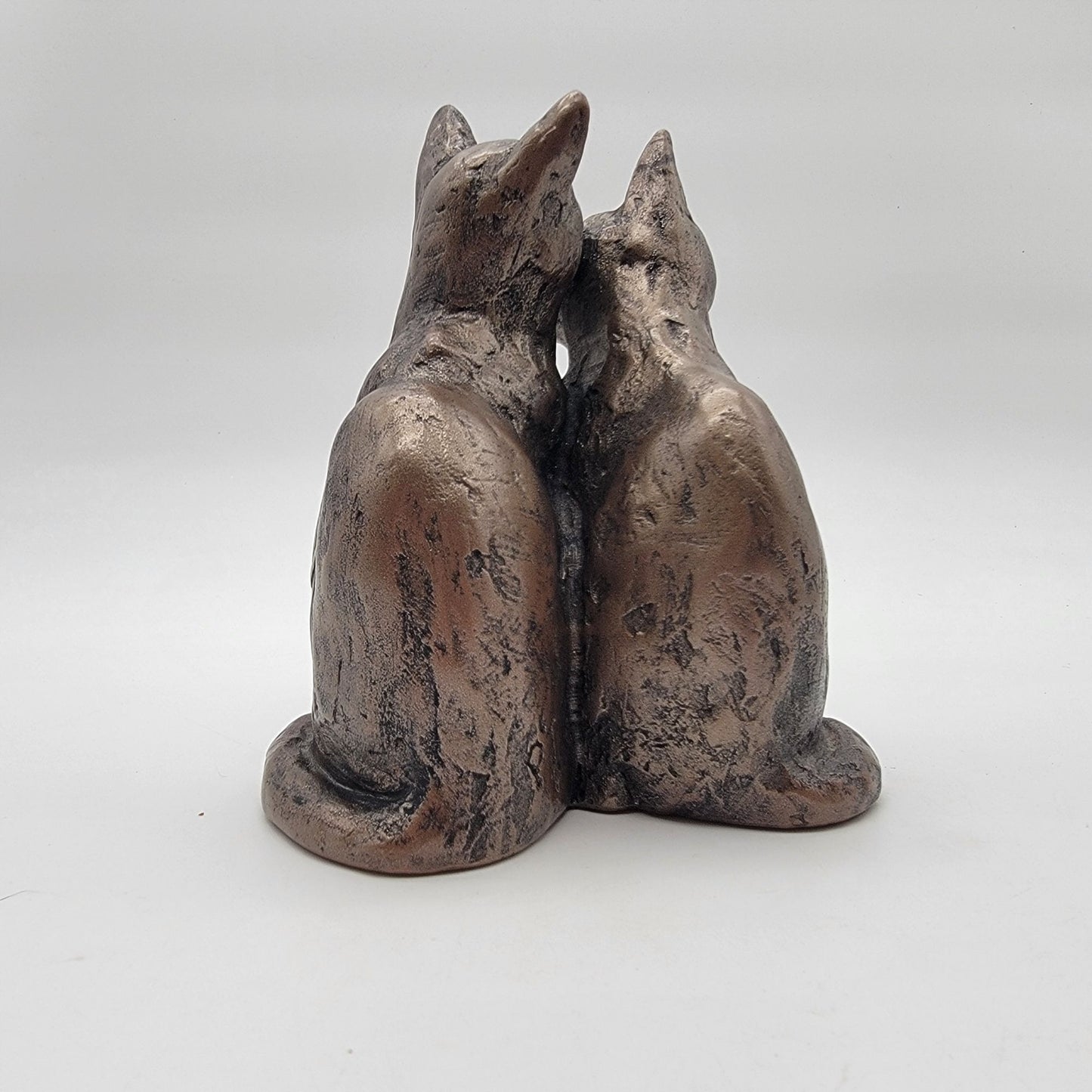 Paul Jenkins Frith Sculpture Yum Yum & Friend Cold Cast Bronze Cat Sculpture