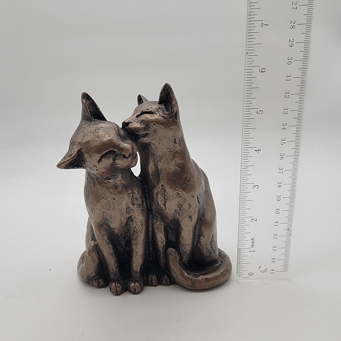 Paul Jenkins Frith Sculpture Yum Yum & Friend Cold Cast Bronze Cat Sculpture