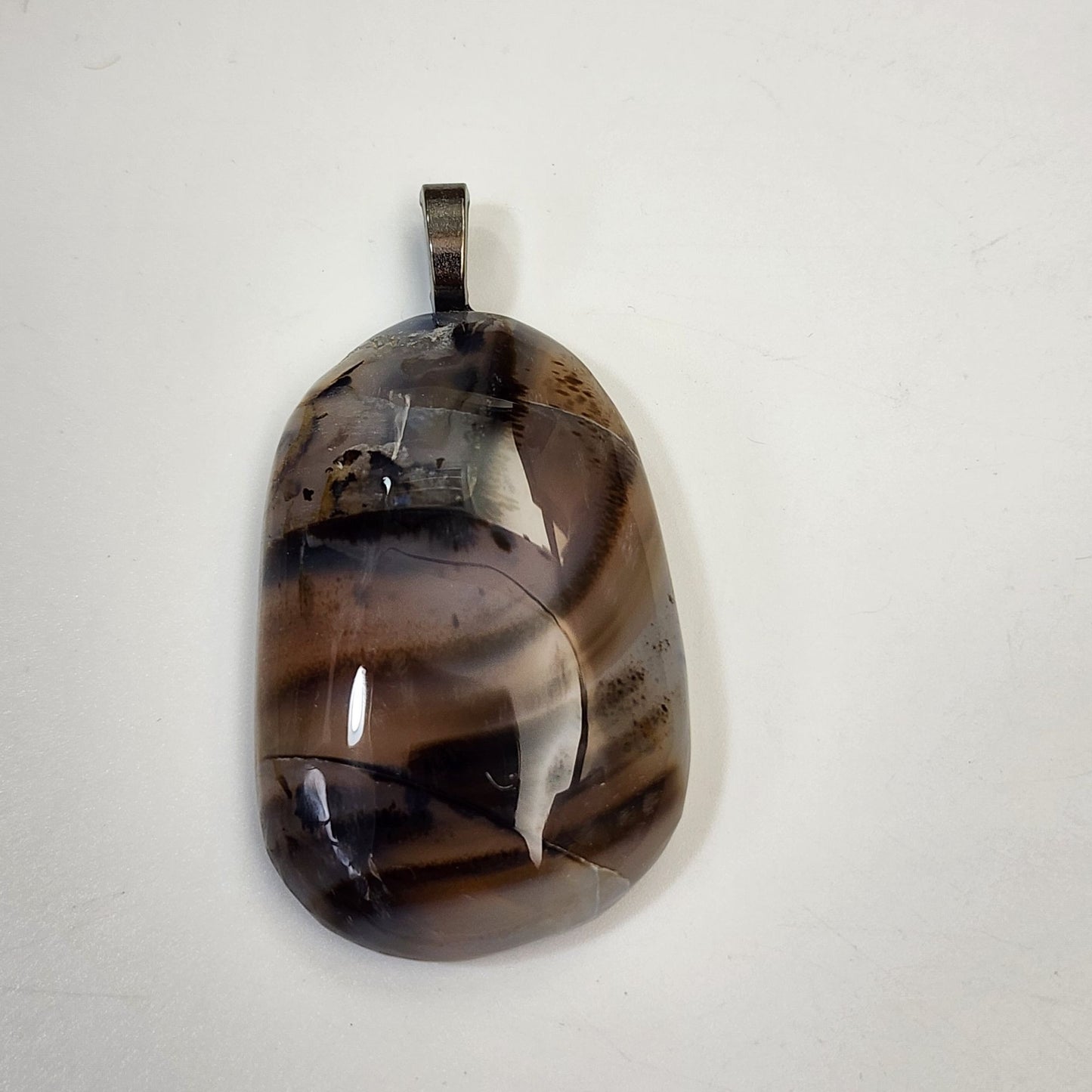 Artisan Banded Agate Gemstone Pendant