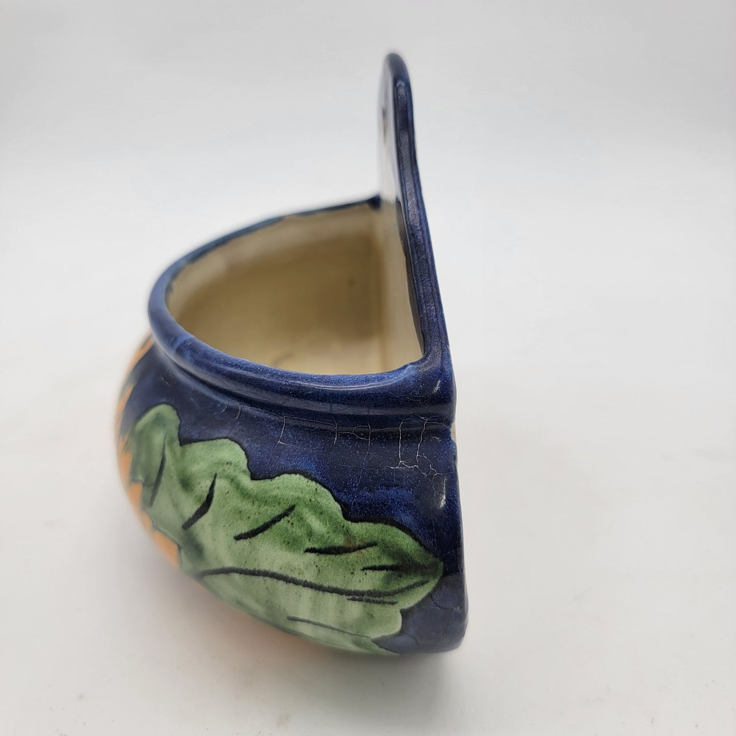 Hand-Painted Talavera Mexican Pottery Sunflower Wall Pocket Planter