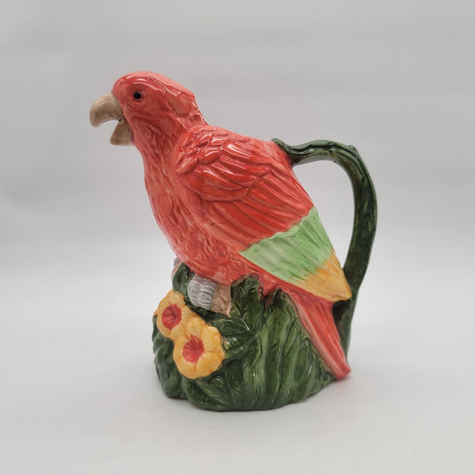 Vintage Tropical Parrot Pitcher