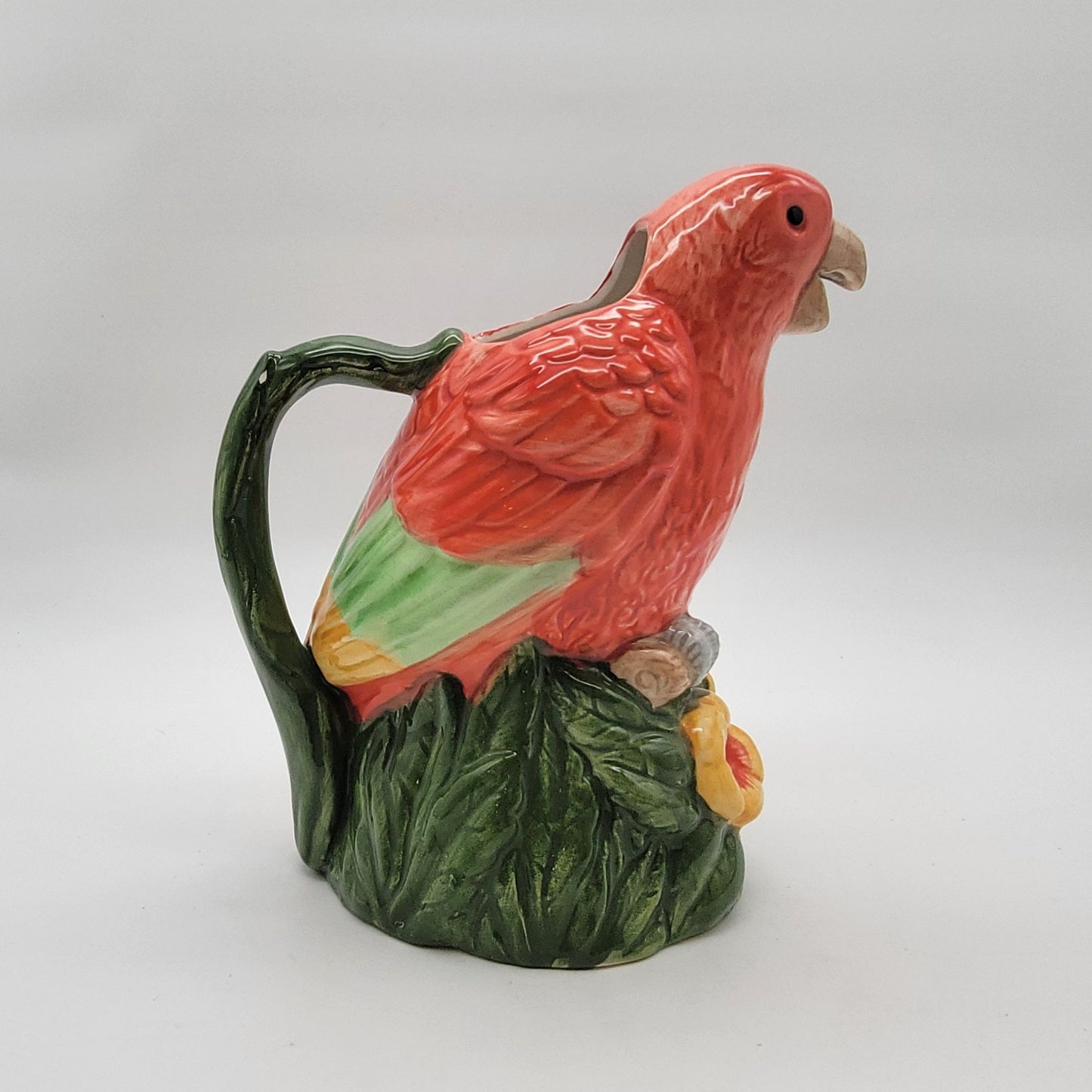 Vintage Tropical Parrot Pitcher