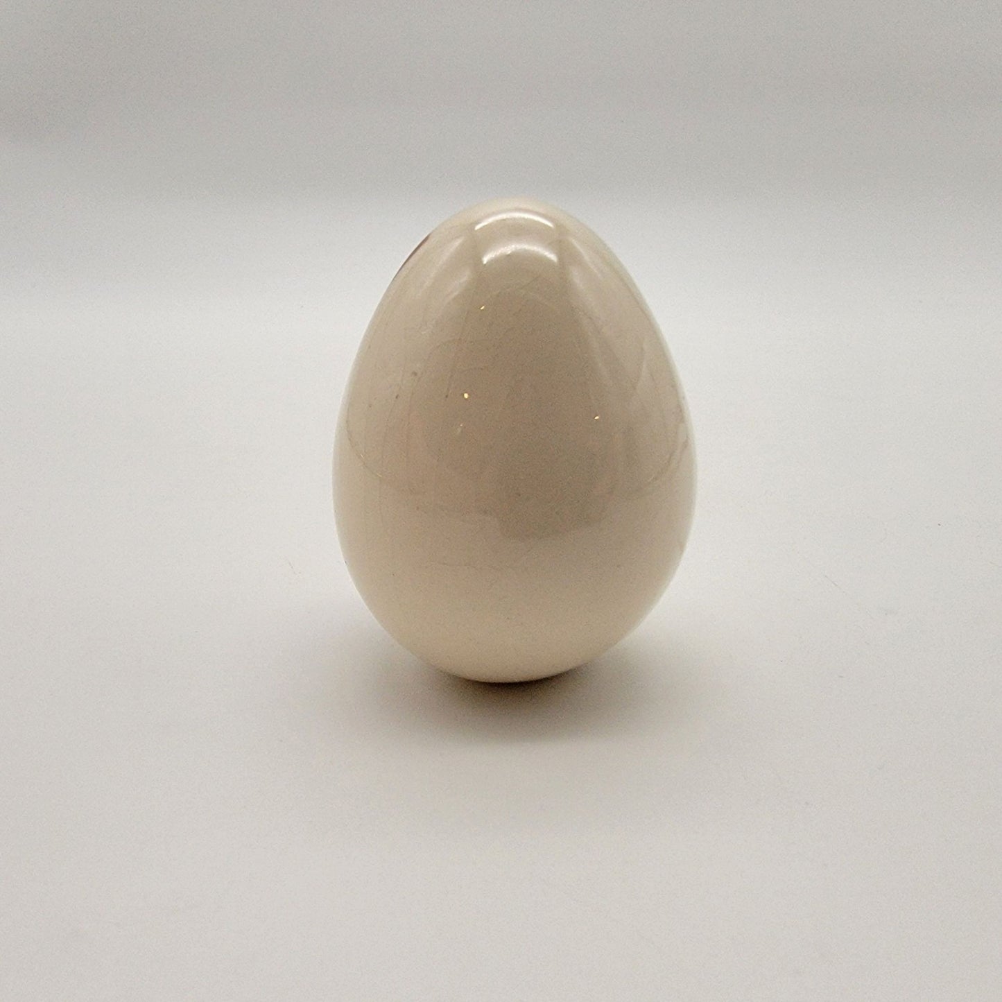 Hand-Painted Porcelain Egg with Cat
