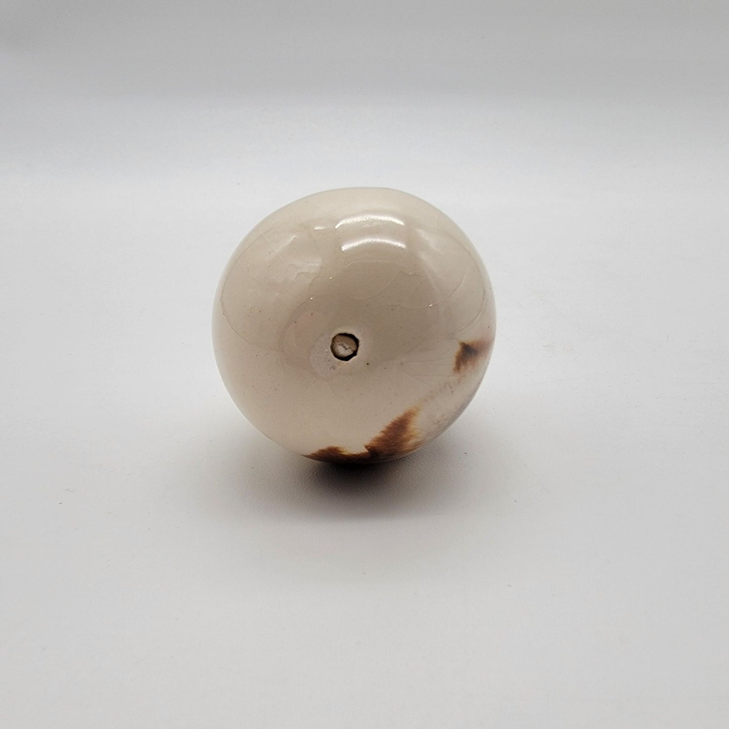 Hand-Painted Porcelain Egg with Cat