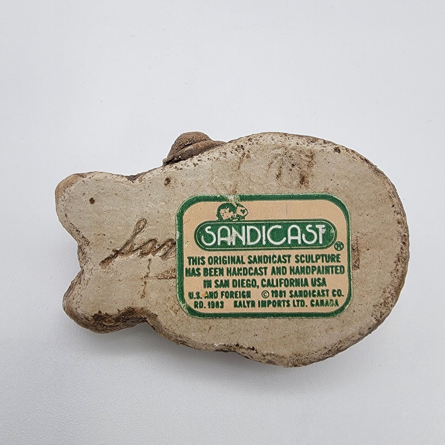 Vintage 1983 Sandicast Sleeping Mouse Figurine By Sandra Brue