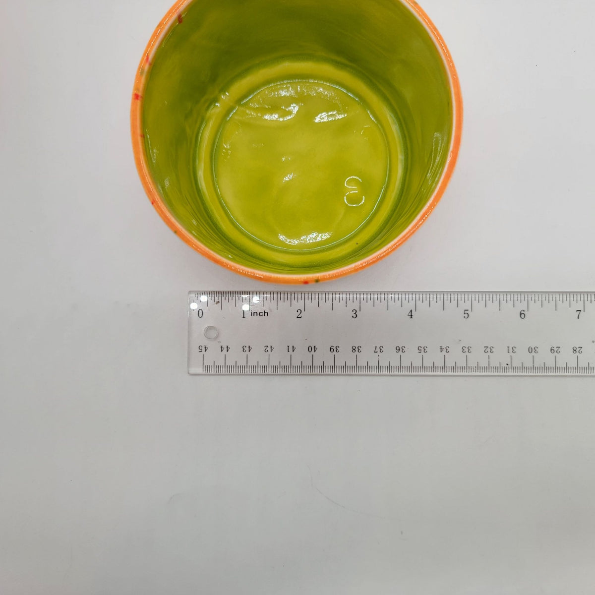 1960s Orange & Green Pottery Nesting Planters Set Of 4