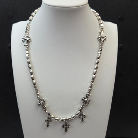 Chrome Hearts Silver-Tone Cross Necklace