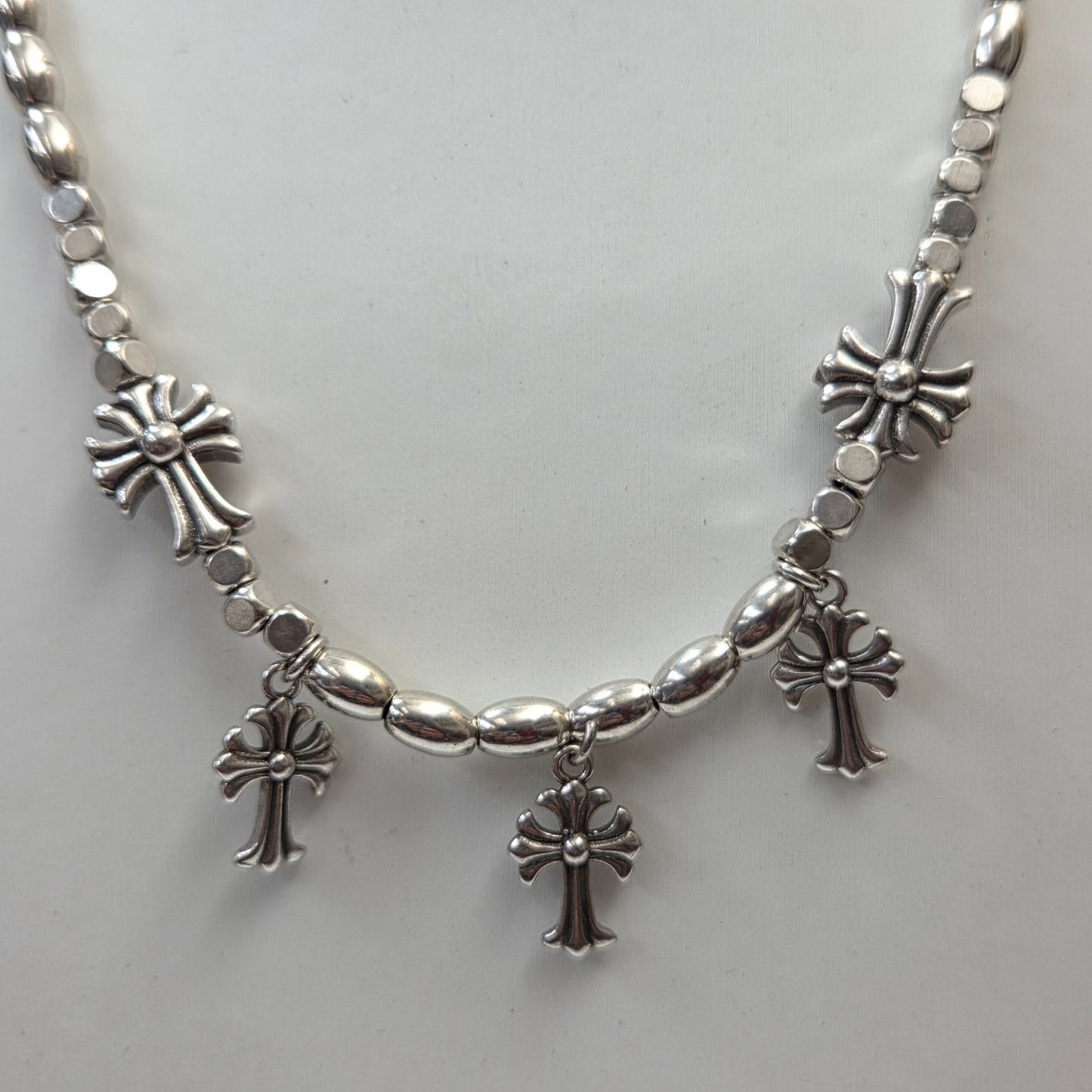 Chrome Hearts Silver-Tone Cross Necklace
