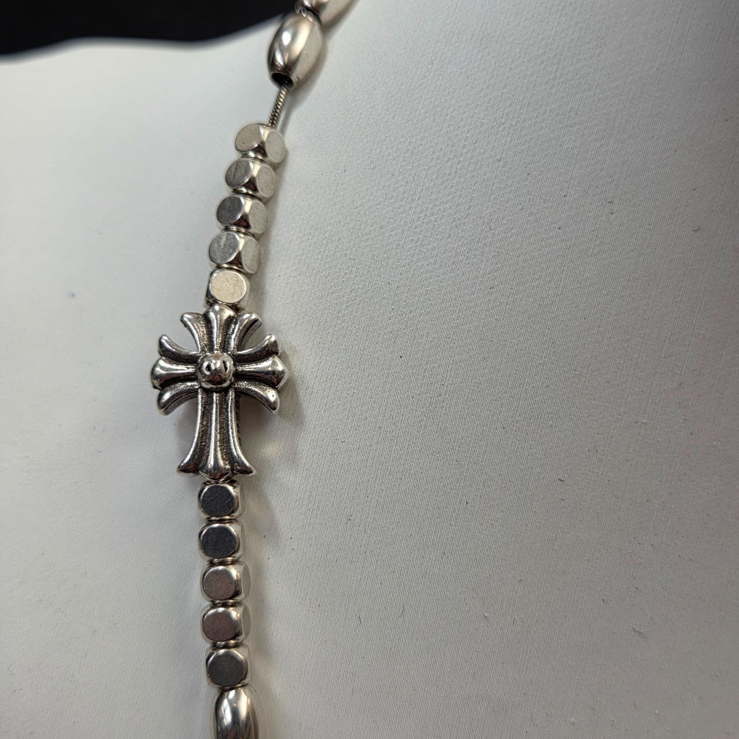 Chrome Hearts Silver-Tone Cross Necklace