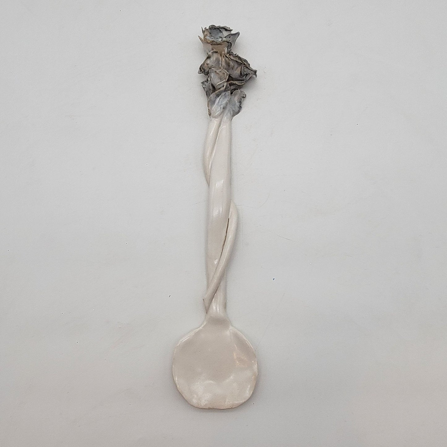 Roses & Lace Pottery Art Pottery Embossed Serving Spoon