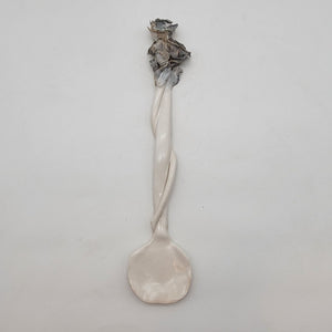 Roses & Lace Pottery Art Pottery Embossed Serving Spoon