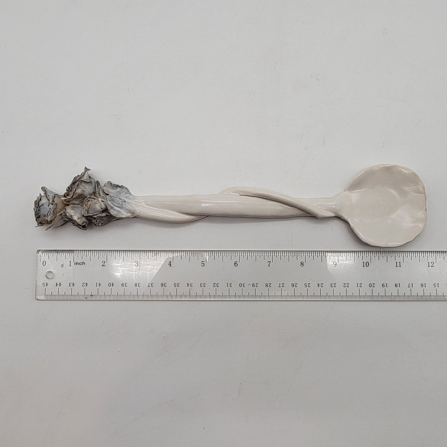Roses & Lace Pottery Art Pottery Embossed Serving Spoon